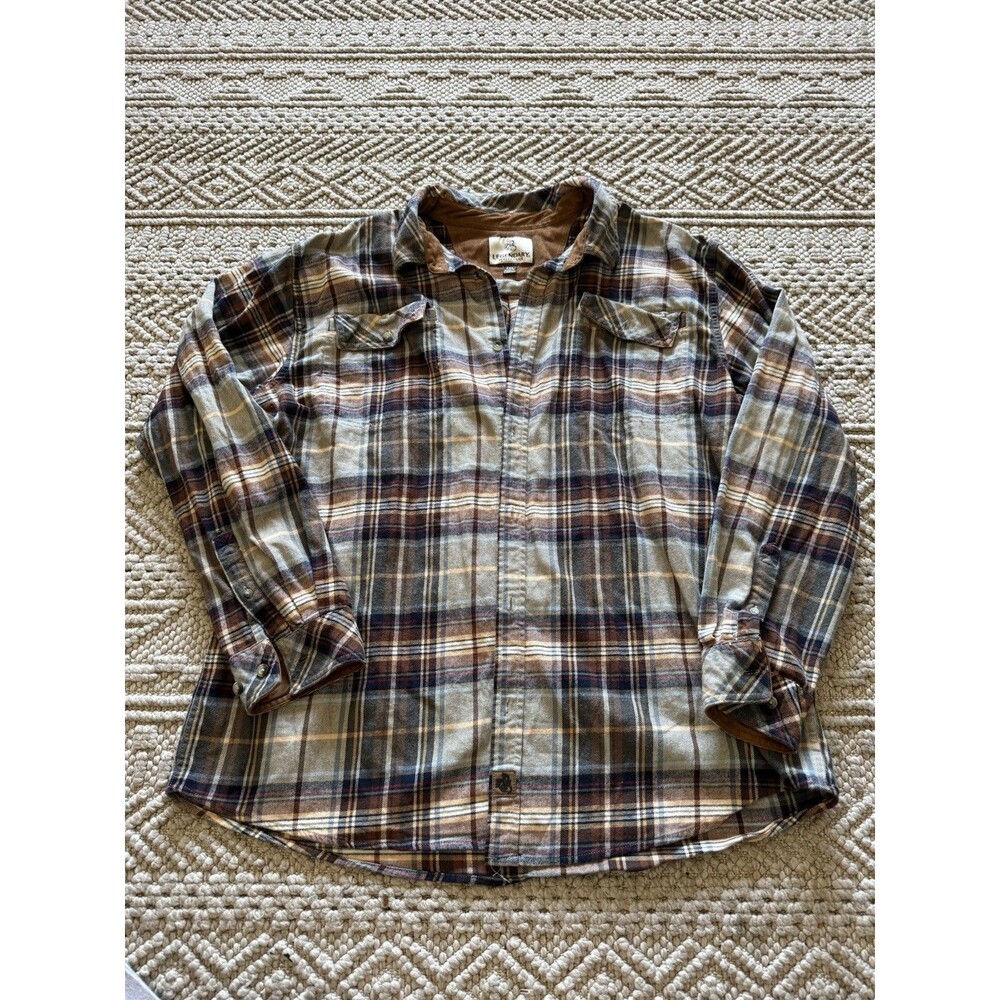 Legendary Whitetails Flannel Shirt The Original Buck Camp Men's 2XL Plaid